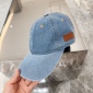 Replica Dior washed denim cap with Dior patch