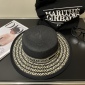 Replica Dior holiday straw hat with jacquard monogrammed pearl ribbon