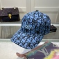 Replica Dior Oblique Monogram Hat Navy Blue