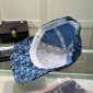 Replica Dior Oblique Monogram Hat Navy Blue