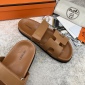 Replica Hermes Velcro design slippers