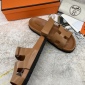 Replica Hermes Velcro design slippers