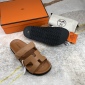 Replica Hermes Velcro design slippers