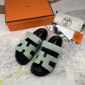 Replica Hermes Velcro design slippers