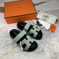 Replica Hermes Velcro design slippers