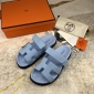 Replica Hermes Velcro design slippers