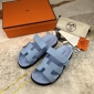 Replica Hermes Velcro design slippers