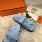 Replica Hermes Velcro design slippers