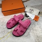 Replica Hermes Velcro design slippers