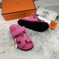 Replica Hermes Velcro design slippers