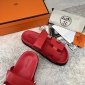 Replica Hermes Velcro design slippers