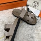 Replica Hermes Velcro design slippers