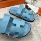 Replica Hermes Velcro design slippers