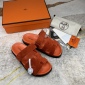 Replica Hermes Velcro design slippers