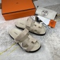 Replica Hermes Velcro design slippers