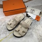 Replica Hermes Velcro design slippers