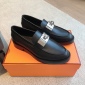 Replica Hermes Men Hot Loafer in Calfskin-Black