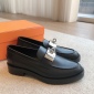 Replica Hermes Men Hot Loafer in Calfskin-Black