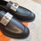 Replica Hermes Men Hot Loafer in Calfskin-Black