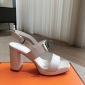 Replica Hermes high-heeled sandals with large metal buttonsHermes high-heeled sandals with large metal buttons