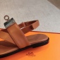 Replica Hermes large metal buckle square toe sandals