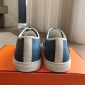 Replica Hermes animal print round toe canvas shoes