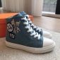 Replica Hermes round head animal pattern canvas shoes