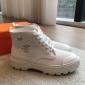 Replica Hermes platform high top canvas shoes