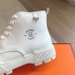 Replica Hermes platform high top canvas shoes