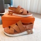 Replica Hermes Pair sandals with crossed LACES a EClair