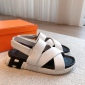 Replica Hermes Pair sandals with crossed LACES a EClair