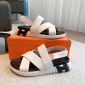 Replica Hermes Pair sandals with crossed LACES a EClair