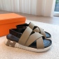 Replica HERMES Electric Mens Sandals, brown, 42.5