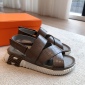 Replica Hermes Pair sandals with crossed LACES a EClair