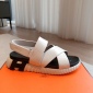 Replica Hermes Pair sandals with crossed LACES a EClair