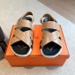 Replica Hermes Pair sandals with crossed LACES a EClair