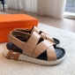 Replica Hermes Pair sandals with crossed LACES a EClair