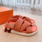 Replica Hermes Pair sandals with crossed LACES a EClair