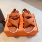 Replica Hermes Pair sandals with crossed LACES a EClair