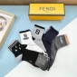 Replica Fendi double F embroidered midtube socks