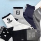 Replica Fendi double F embroidered midtube socks