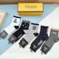 Replica Fendi double F embroidered midtube socks