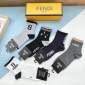 Replica Fendi double F embroidered midtube socks