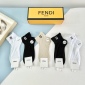 Replica Fendi double F print solid color short socks