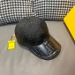 Replica Fendi double F Presbyterian leather baseball cap