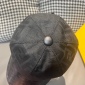 Replica Fendi double F Presbyterian leather baseball cap