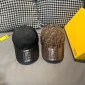 Replica Fendi double F Presbyterian leather baseball cap