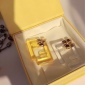 Replica Fendi Double-f Logo Earrings In Soft Gold