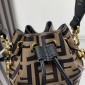 Replica Fendi Mini Mon Tresor Leather Bag in brown