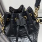 Replica Fendi Mini Mon Tresor Leather Bag in Black